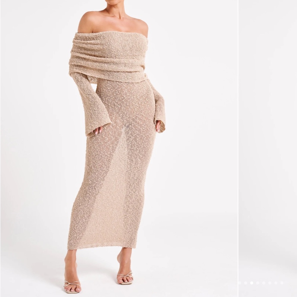 Meshki Marisol Dress Medium | Wheat Beige | Small